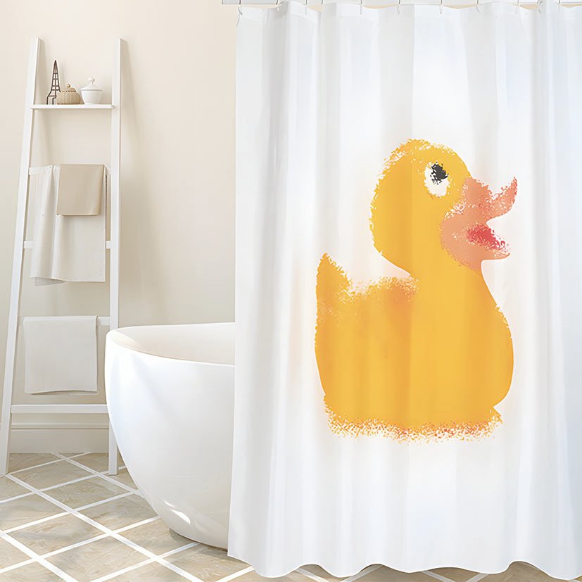 Cortina Baño Poliest 180X200 DUCK Habitex barra