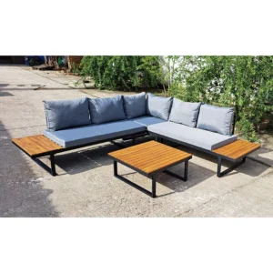 Conjunto Rinconero Acero/madera 232X72X34 Cm 160X72X34 Cm mueble metal