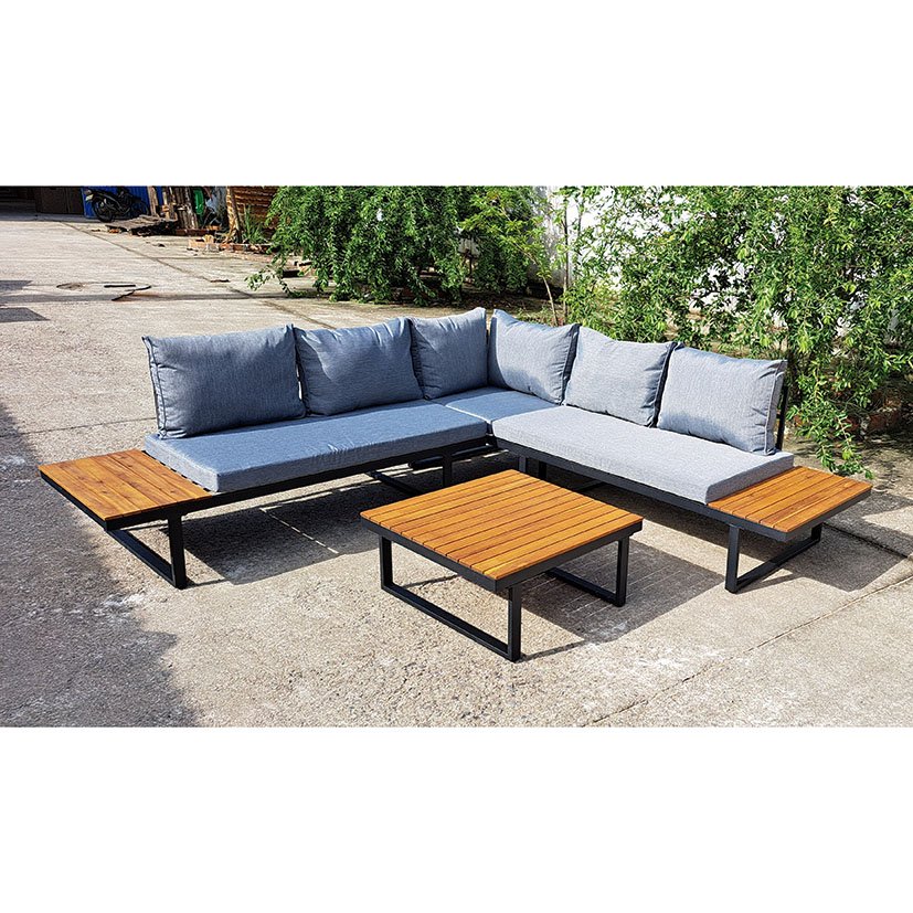 Conjunto Rinconero Acero/madera 232X72X34 Cm 160X72X34 Cm mueble metal