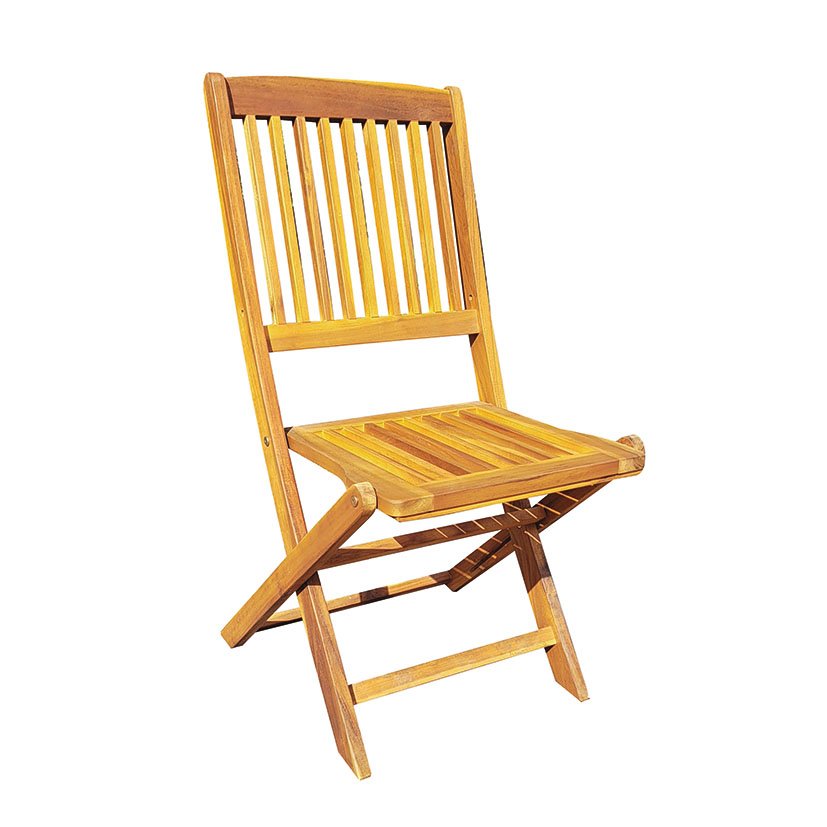 SILLA Madera Acacia S/brazos 2 UDS mueble