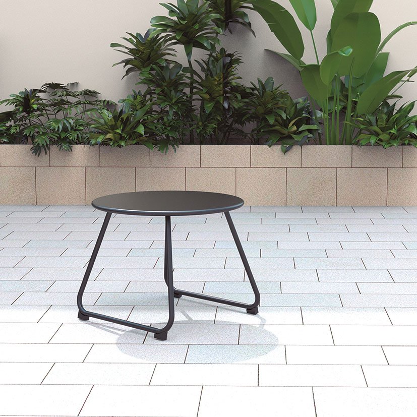 MESA ACERO Café 48X37 5 Cm mueble metal