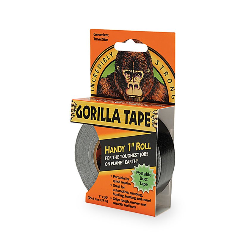 CINTA Americana Gorilla Estrecha 9MX25 Mm 9 M Negra adhesiva