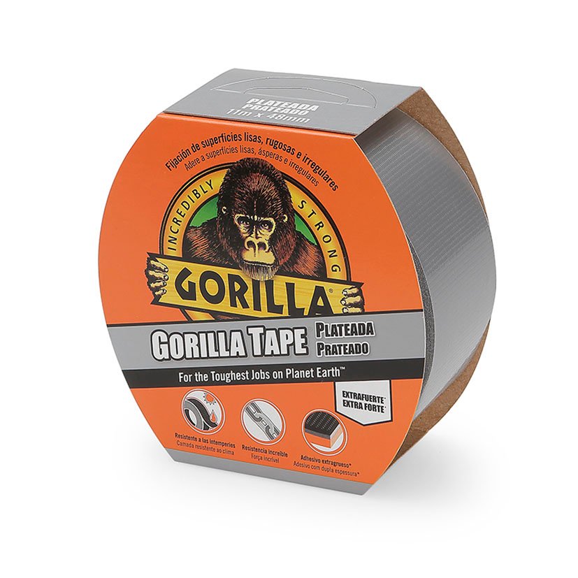CINTA Americana Gorilla 11MX48 Mm PLATA 11 M adhesiva