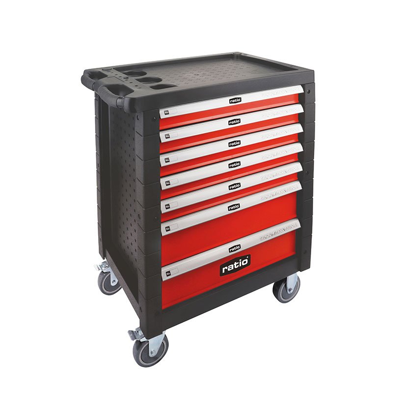 CARRO Metalico Taller 7 CAJONES+175 PZAS RATIO 5X46 6X96 Cm portátil