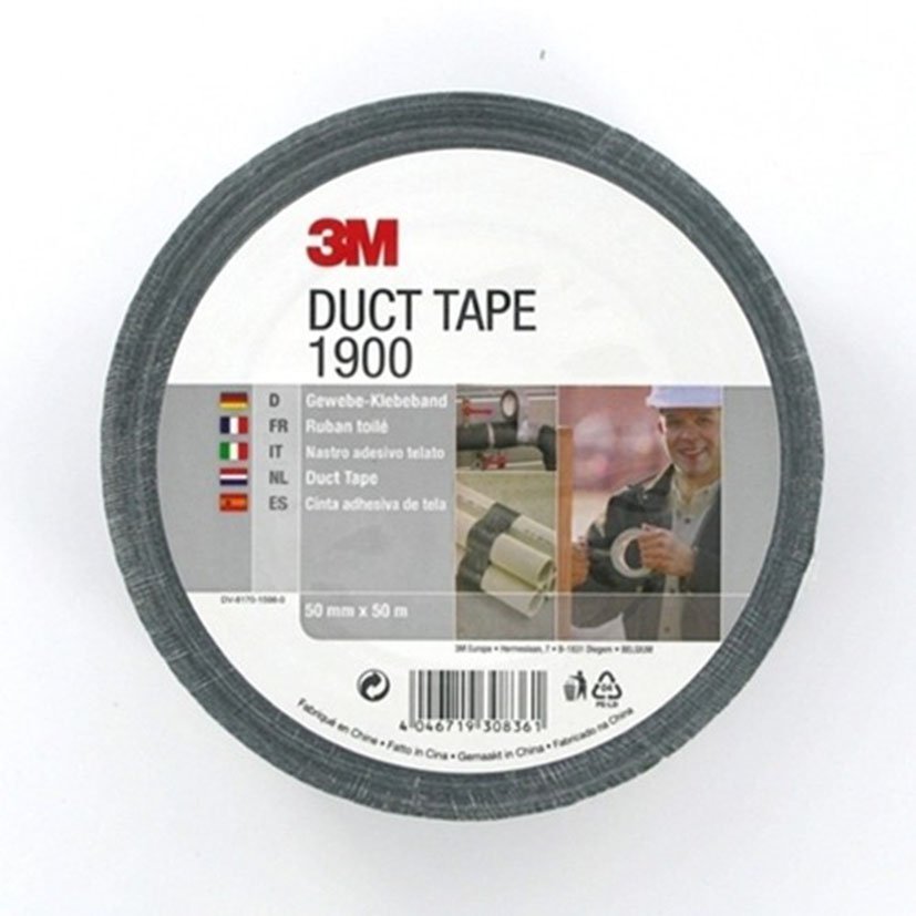 CINTA Americana 1900 50MMX50M NEGRO 3M 50 M adhesiva