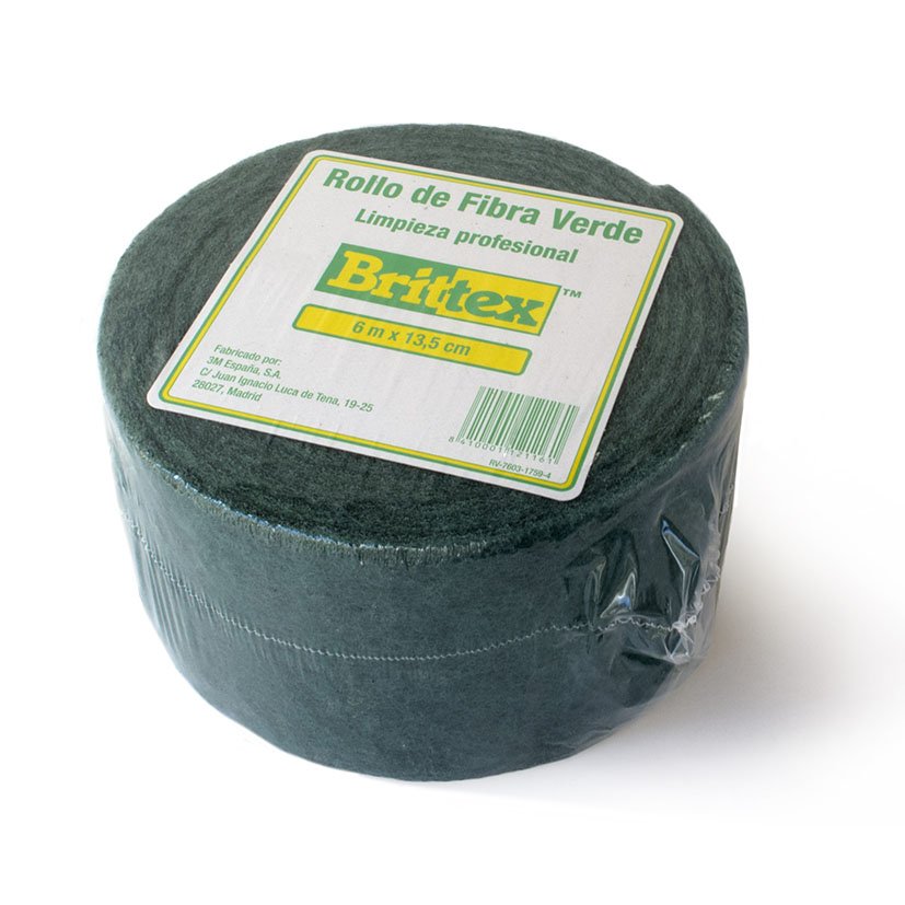 ROLLO FIBRA VERDE Brittex 6MX135 MM 3M 6 M limpieza