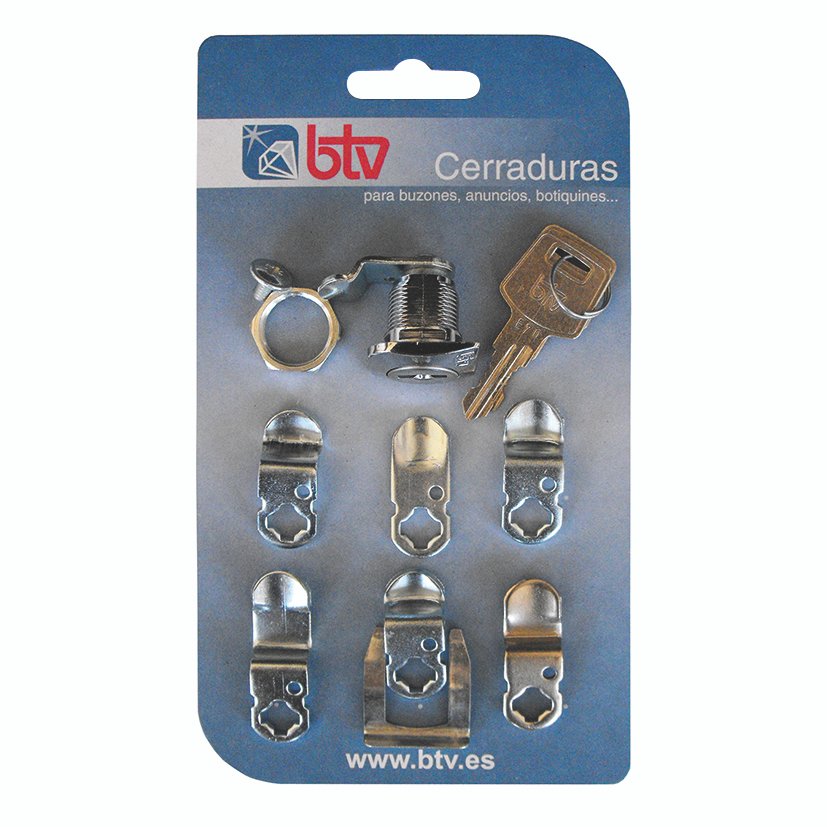 SET Cerraduras Buzones BTV Cromado Ref. 204D50-1