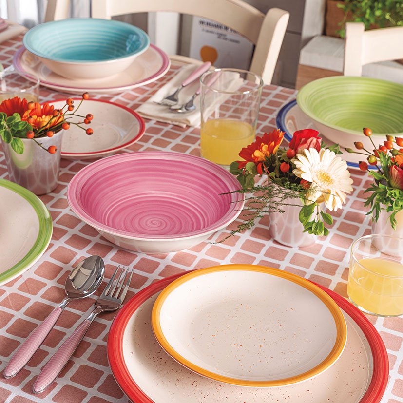 Vajilla Porcelana 18 PZAS Louise HOLI 21 Cm 27 Cm plato