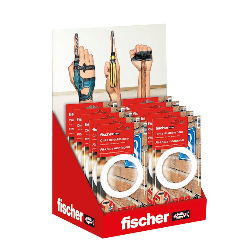 Display 25 UD CINTA DOBLE CARA 3M Fischer 3 M adhesiva