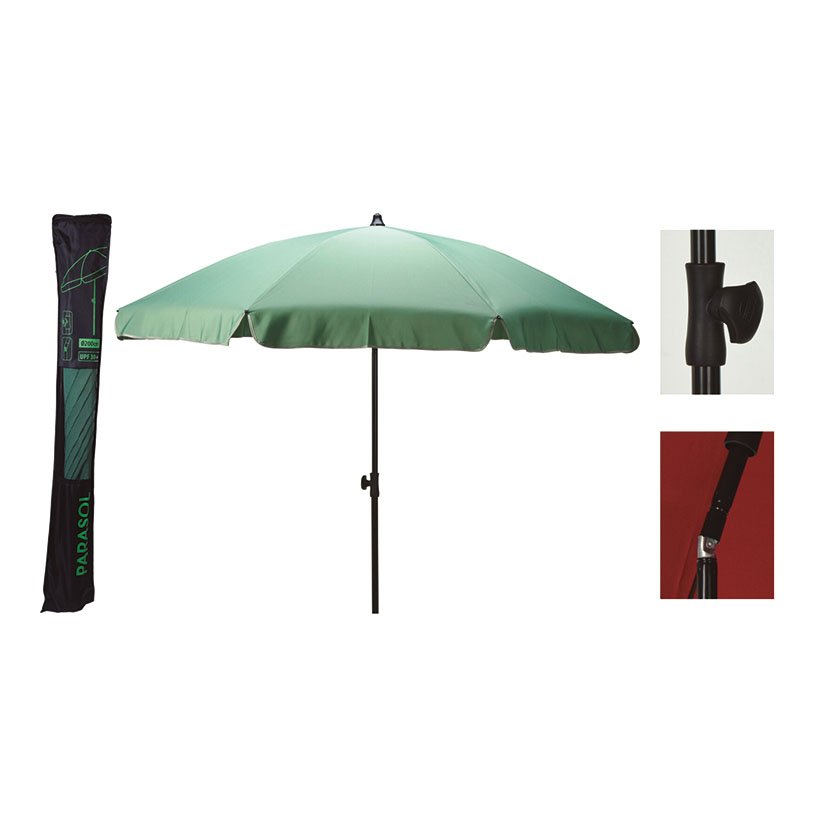 PARASOL PLAYA Ø 200 CM. VERDE
