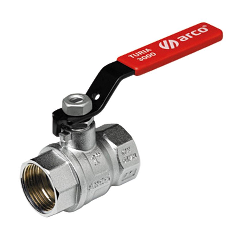 Valvula Esfera PASO TOT 1/2X1/2" P ROJA Arco válvula agua