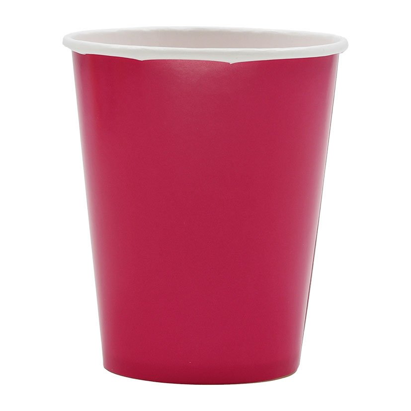 Display 20 PACKS 12 VASOS CT 25 CL ROJO vajilla plato