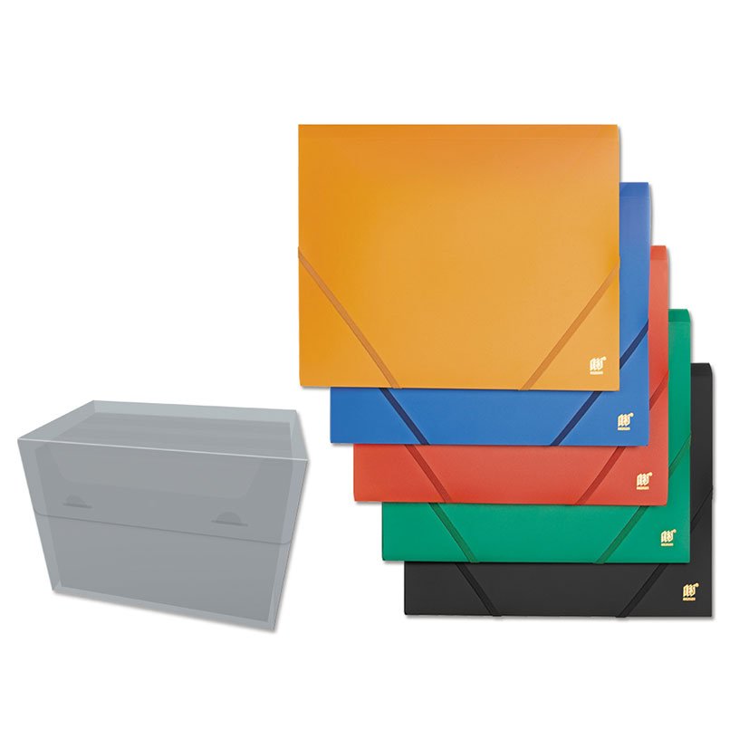 PACK 6 Carpetas GOMAS /solapa A4 SURT material oficina