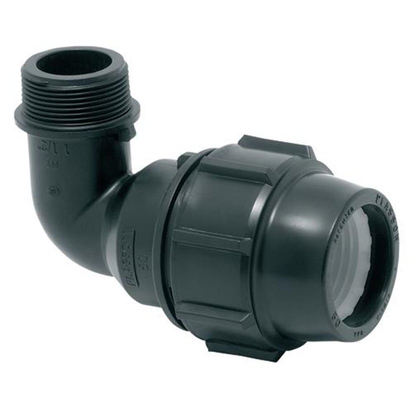 CODO MIXTO R/macho PE 32X1" Plasson 5 UDS 32 Mm tubería polietileno