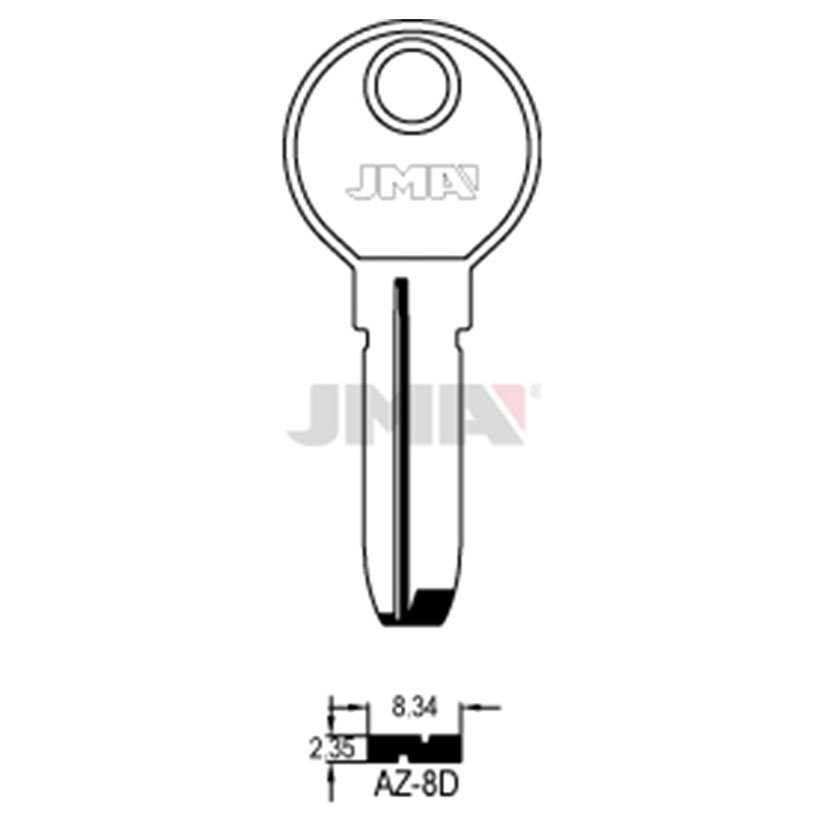 Llaves JMA Alpaca Seguridad AZ8D 10 cilindro de cerradura