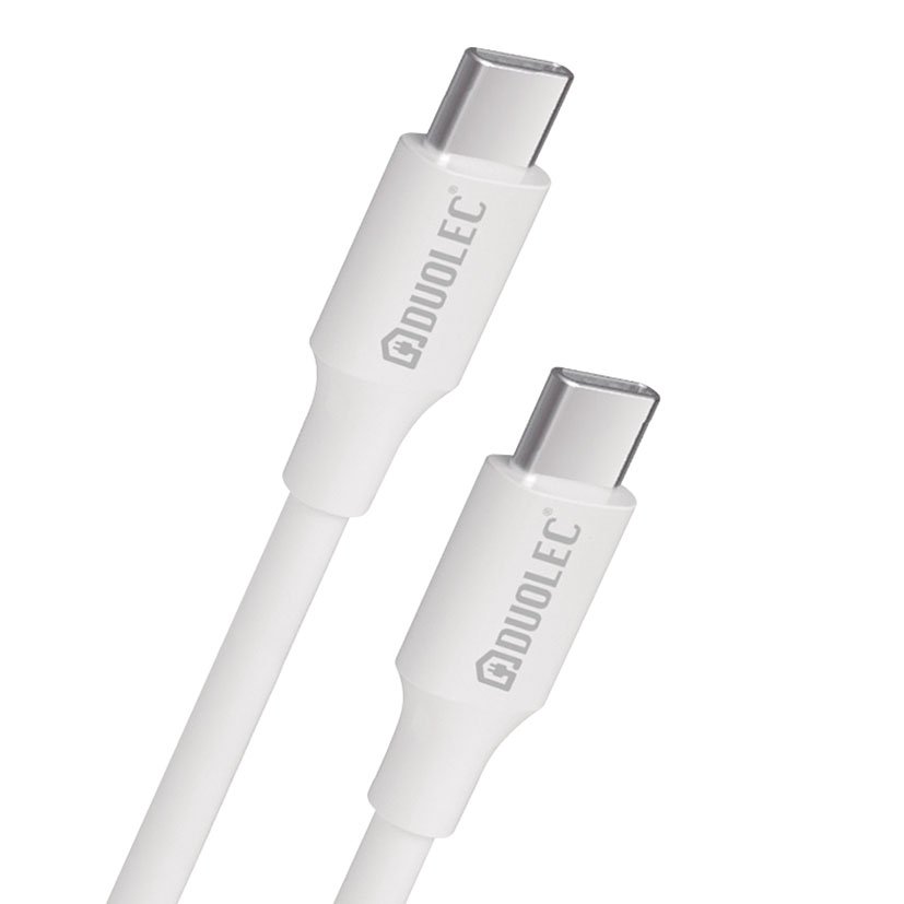 CABLE C-C 60 W 3A 1M Blanco Duolec 60 W multimedia