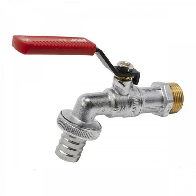 GRIFO CURVO RACOR MANGUERA 3/4-1"