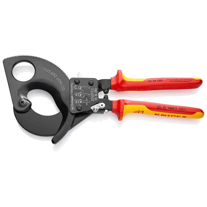 Cortacables "carraca"lacada VDE 280 MM Knipex 280 MM alicat tenaza