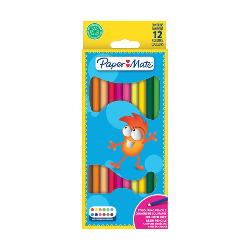 Lapices DE Colores PAPER MATE 12 UDS Papermate material oficina
