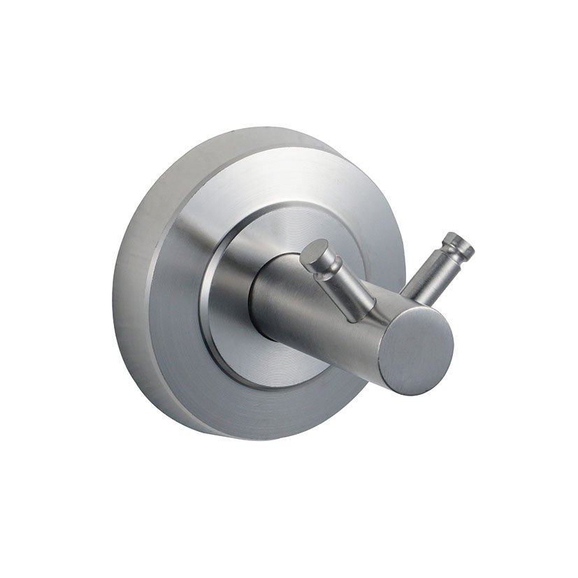 ACC Baño INOX Colgador DOBLE Habitex 8X5 7 Cm cesta