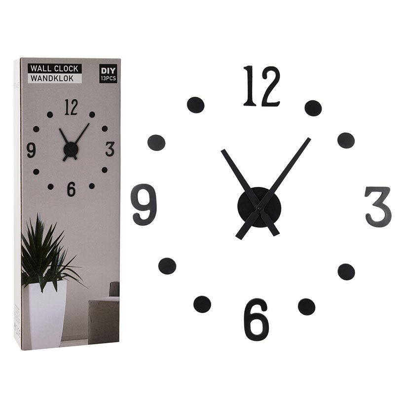 RELOJ MURAL DE PARED NUM ADH Negros decorativo