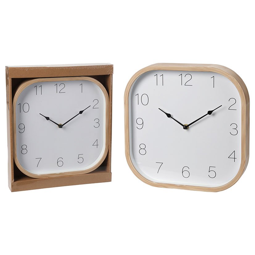 RELOJ Cuadrado 30X30 CM 30X30X4 decorativo