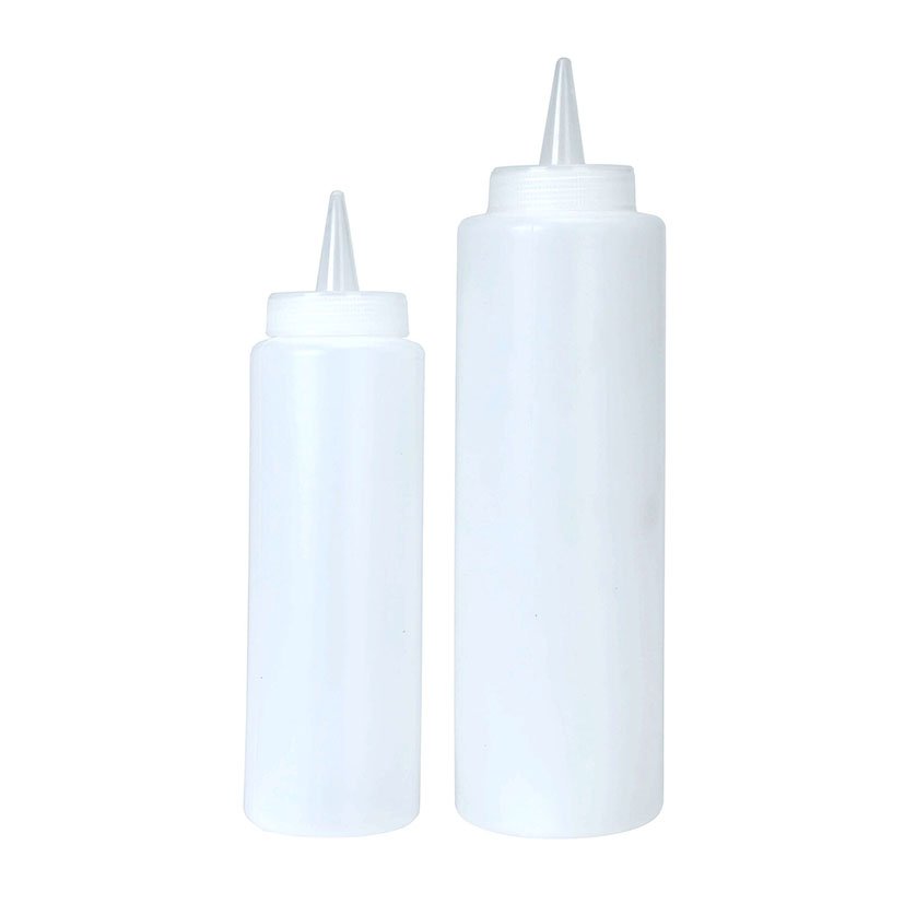 Juego 2 Biberones Plastico PARA Salsas 250 Ml 400 Ml aceitera vinagrera