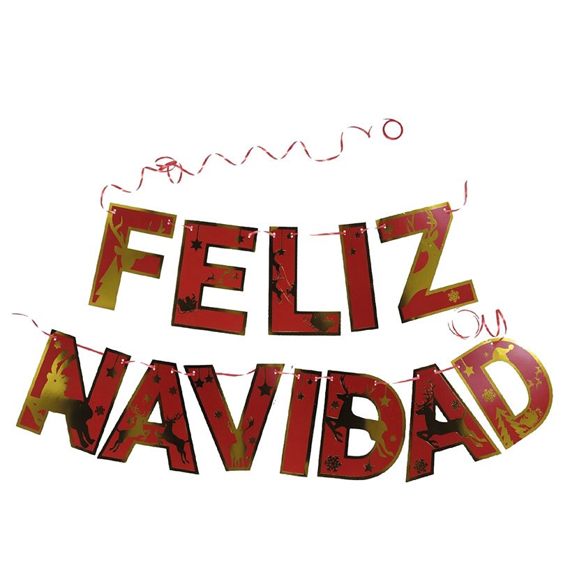 Guirnalda FELIZ Navidad 12 PZ 17X5M navideña