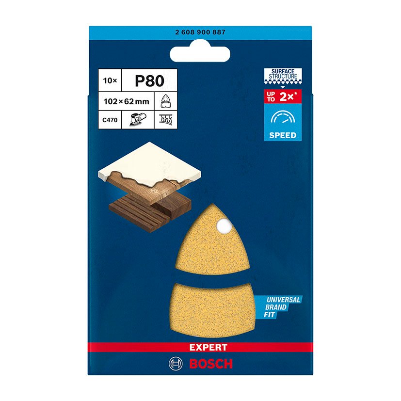 PAPEL LIJA Multili C470 102X62/93 G 40X10 Bosch abrasivo electroportatil