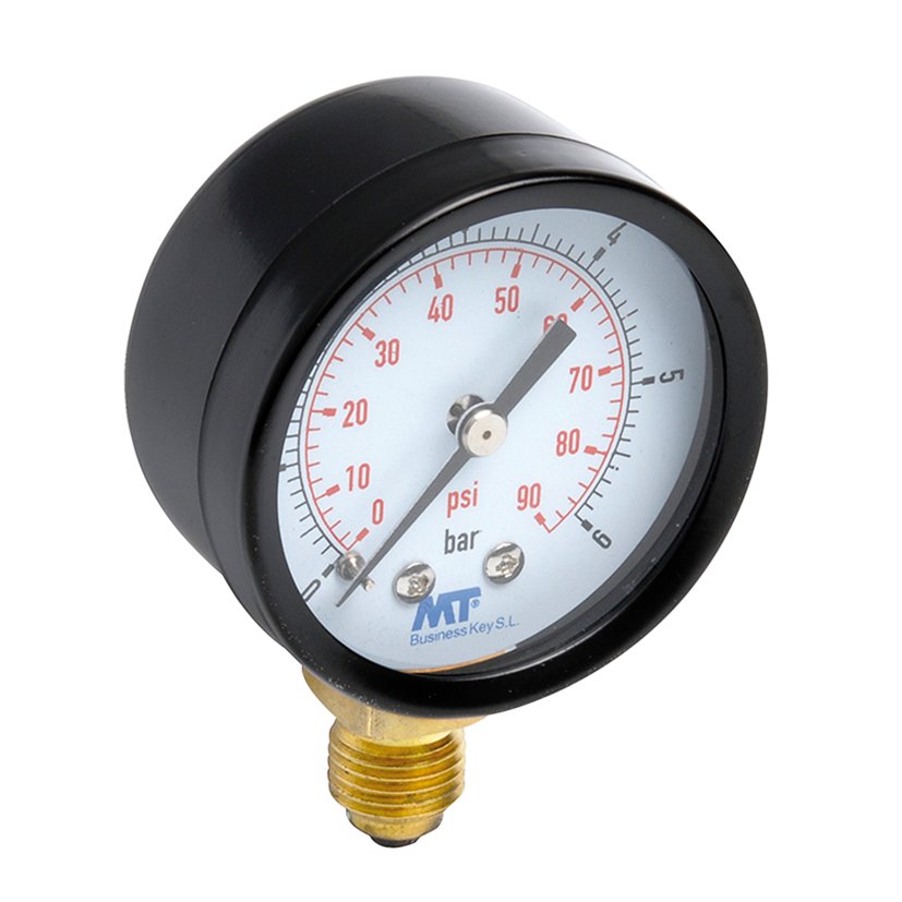 MANÓMETRO ESFERA SECA CON. INF. LATÓN MT