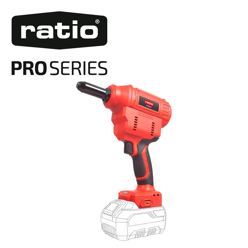 Pistola DE Remaches R-RC20-B RATIO Proseries 18 V 5 Kg grapadora remachadora
