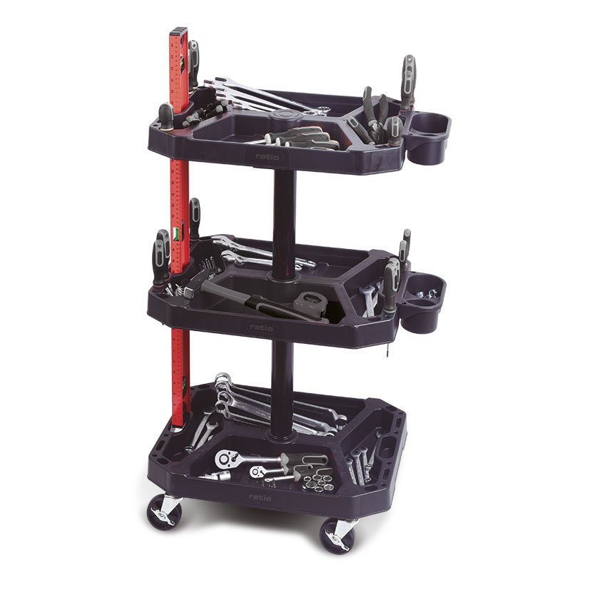 CARRO 3 Bandejas 52 6X39 6X86 9 CM RATIO 52.6X39.6X86.9 CM portátil