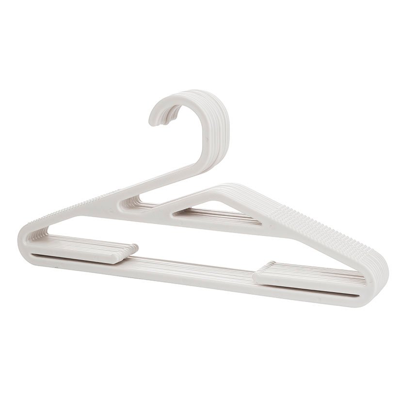 Percha Plastico 5 Unid 41 CM Blanca Habitex 41 CM ropa