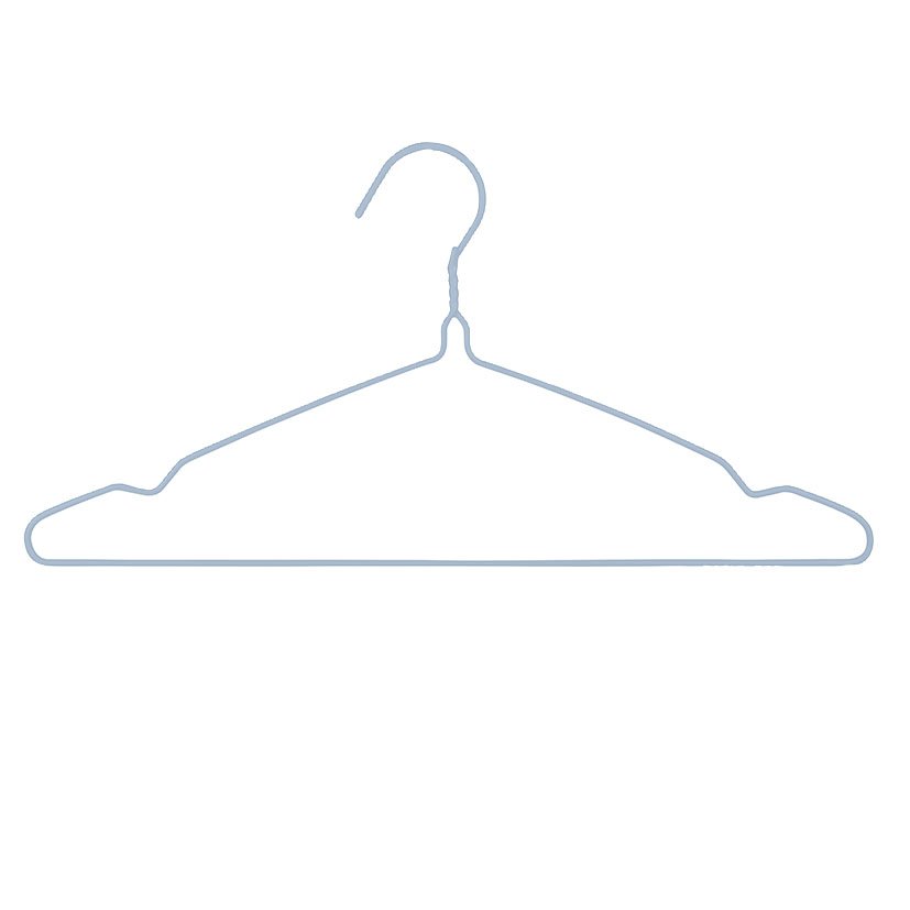 Percha METAL REC PE 10 UNDS Habitex Azul ropa