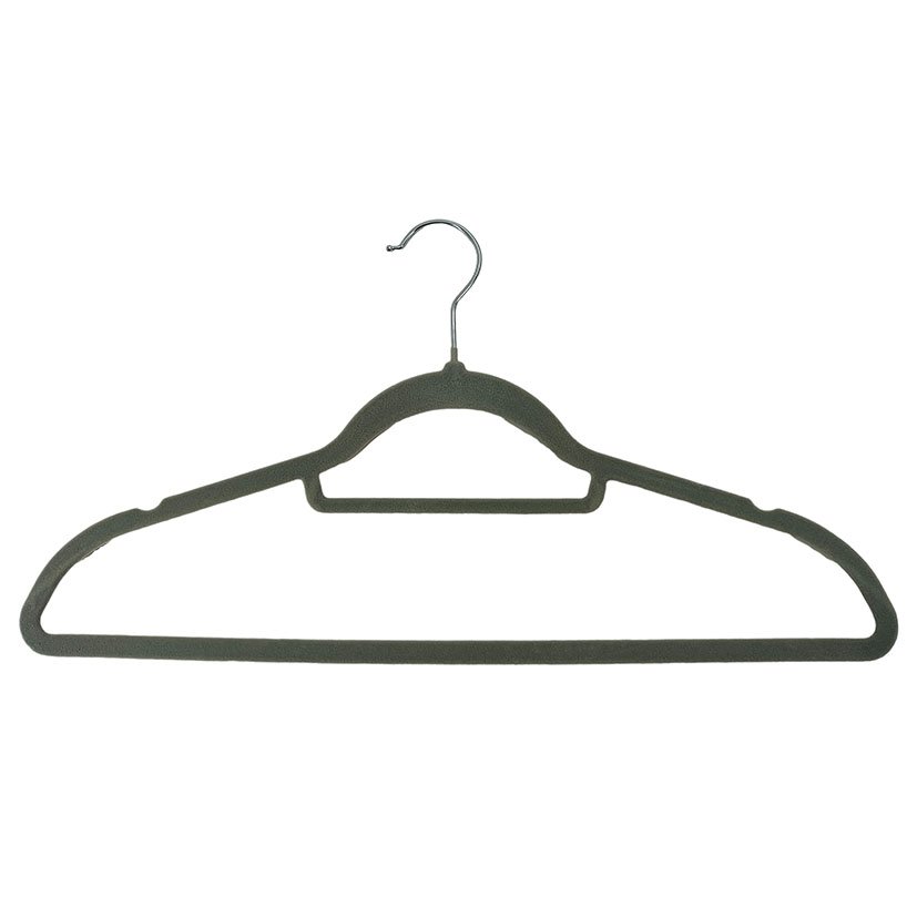 Percha Terciopelo NEGRA 10 Unid Habitex ropa