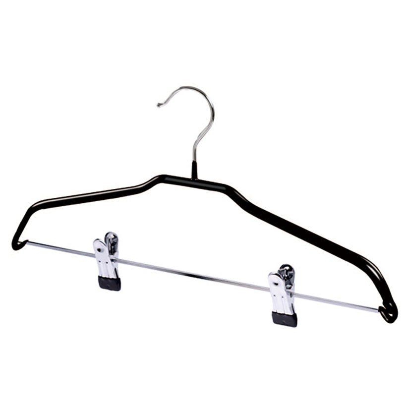 Percha METAL REC PVC C/pinzas Habitex Negra ropa