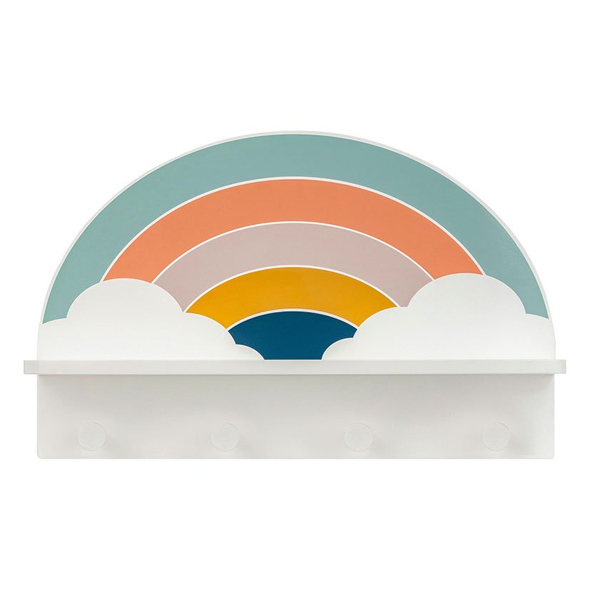 Perchero Estante 4 POMOS BCO 48X30 Cm infantil