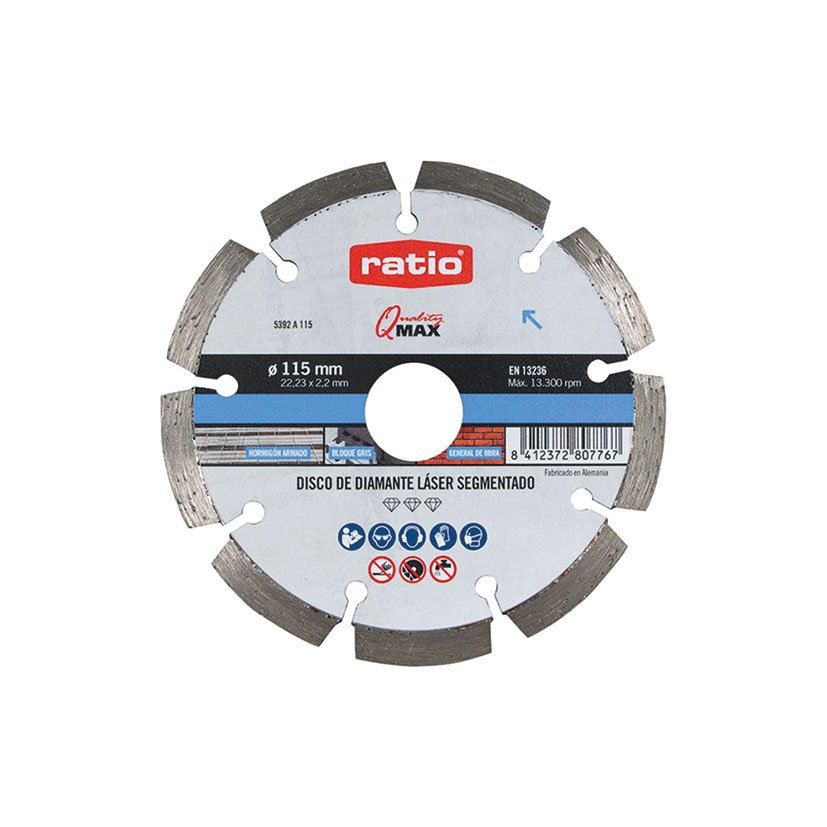 DISCO Diamante LASER Seguridad Granito 115 MM RATIO 115 MM 115X2