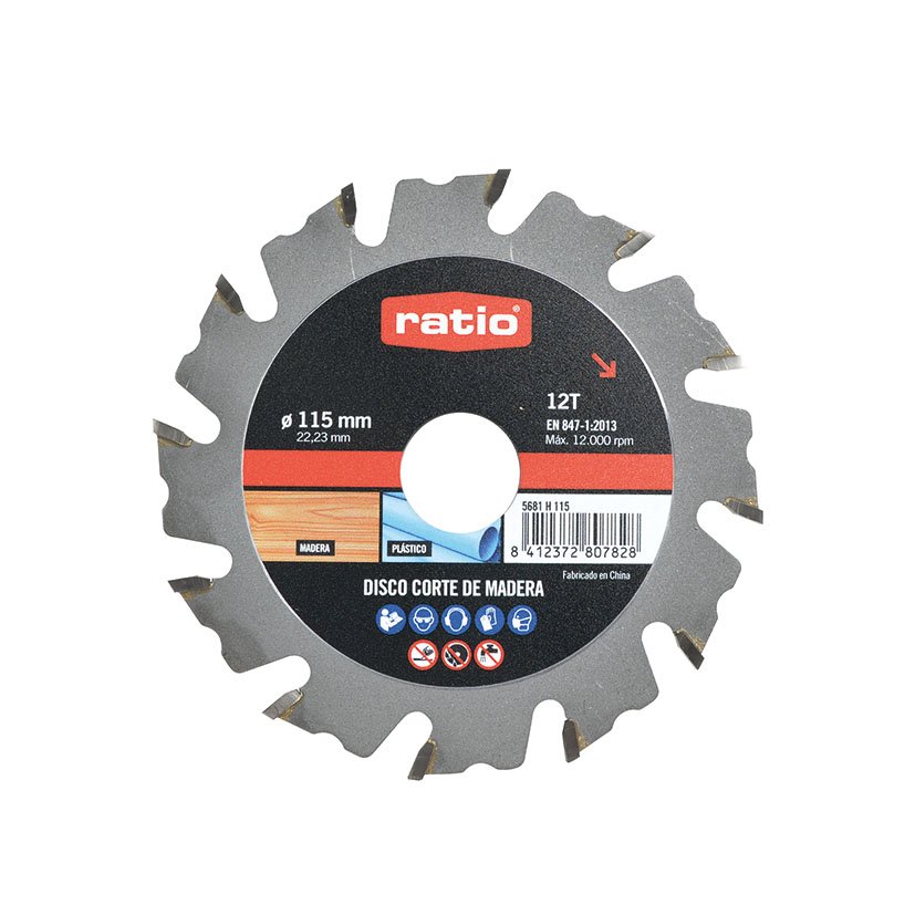 DISCO CORTE Madera Antiretroceso 115 MM RATIO 115 MM 115X22 Mate