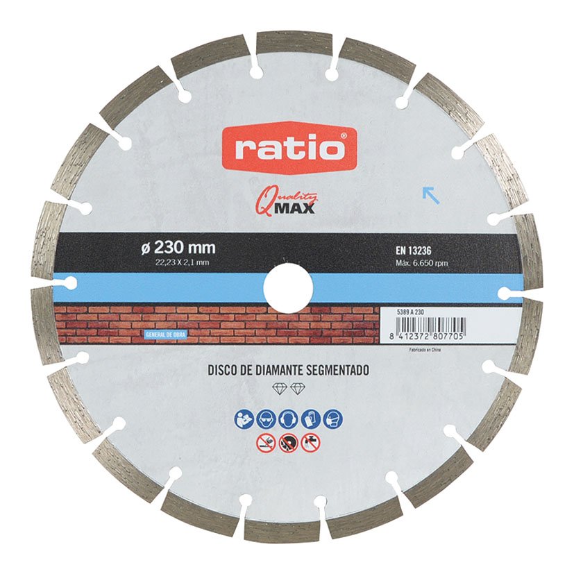 DISCO Diamante Sinter BETON SEGM 230 MM RATIO 230 MM 230X2