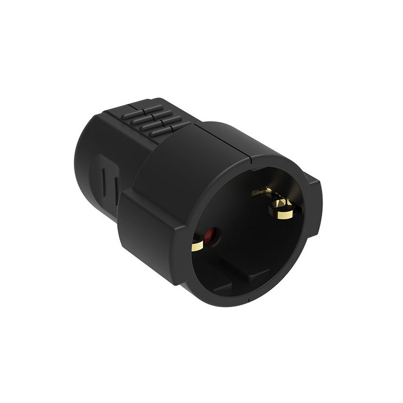 BASE MOVIL TT 16A - 250 V NEGRO Duolec 250 V clavija bas