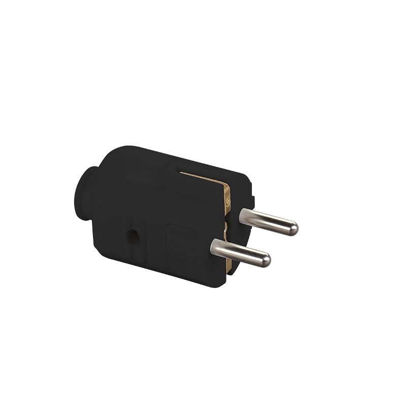 Clavija 4 8 MM TT 16A-250 V NEGRO Duolec 4.8 MM bas adaptador