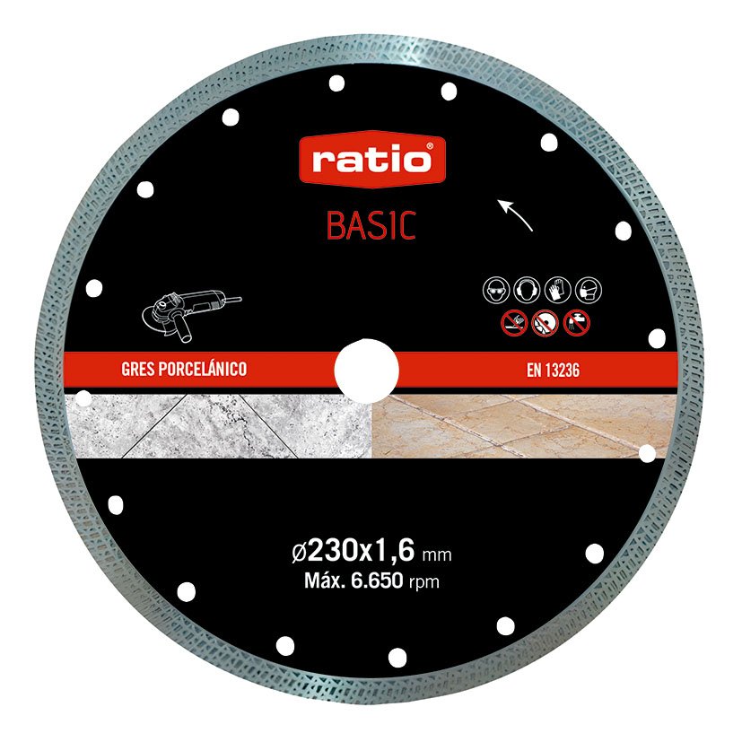 DISCO TURBO Porcelanico Ø230 BASIC RATIO 230X1 6 Mm