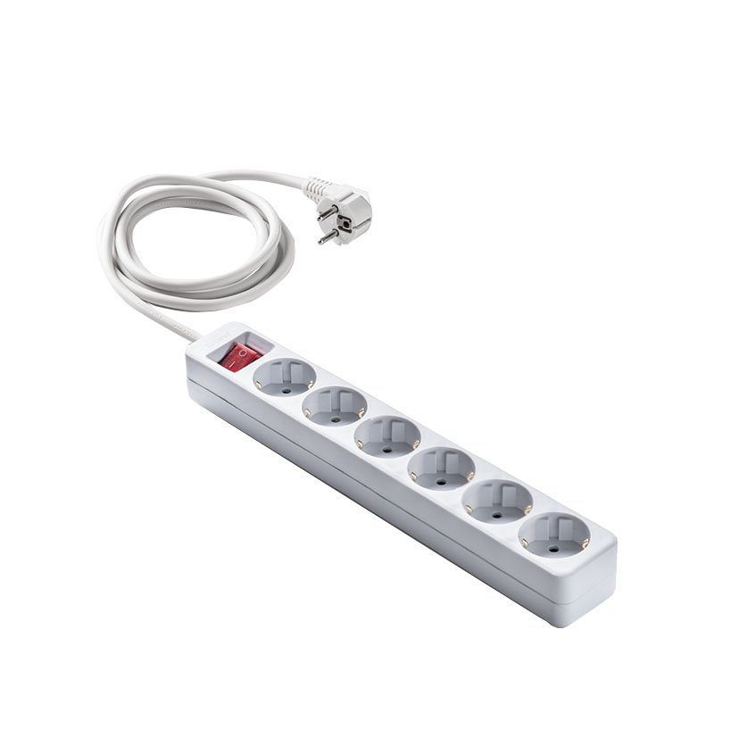 BASE 6 TOMAS TT C/INT.CABLE 5 M. BLANCO