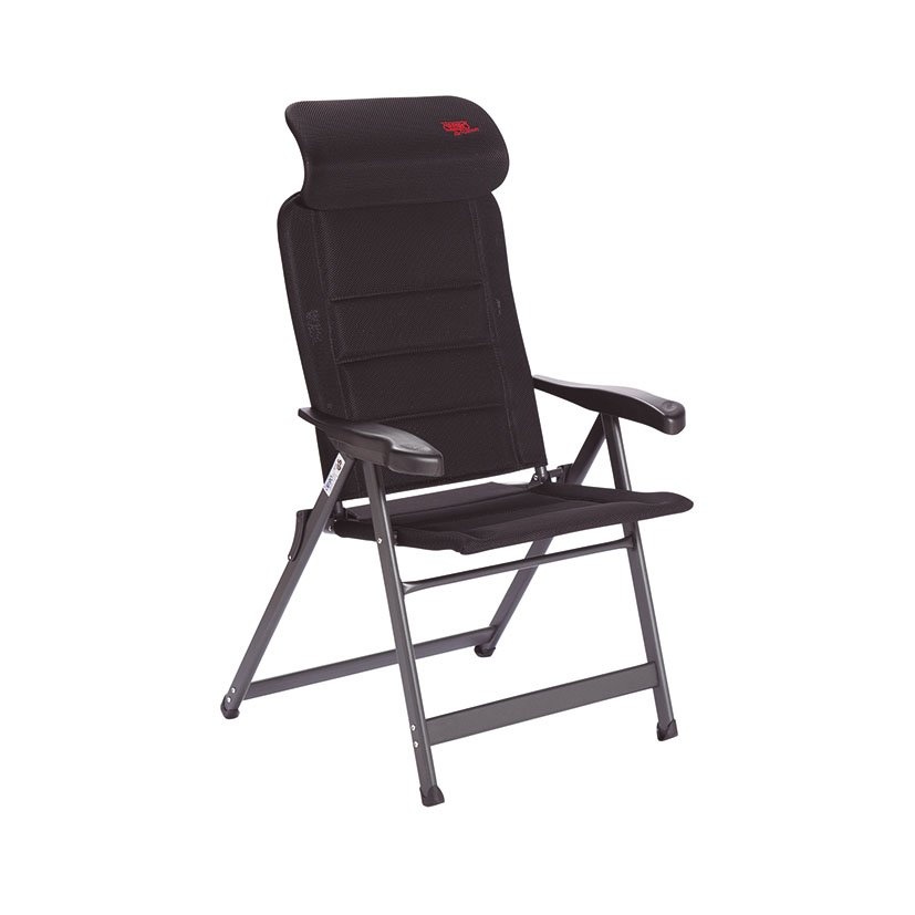 SILLA Reclinable Compact NEGRO mobiliario camping aluminio