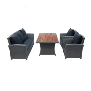 SET Jardin LAKE 4 Piezas 173X74X82 Cm 75X74X82 Cm mueble fibra