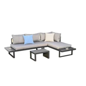 Stelton SOFA 2 Plazas + MESA Auxiliar 163X71X63 Cm 5X60X30 Cm mueble metal