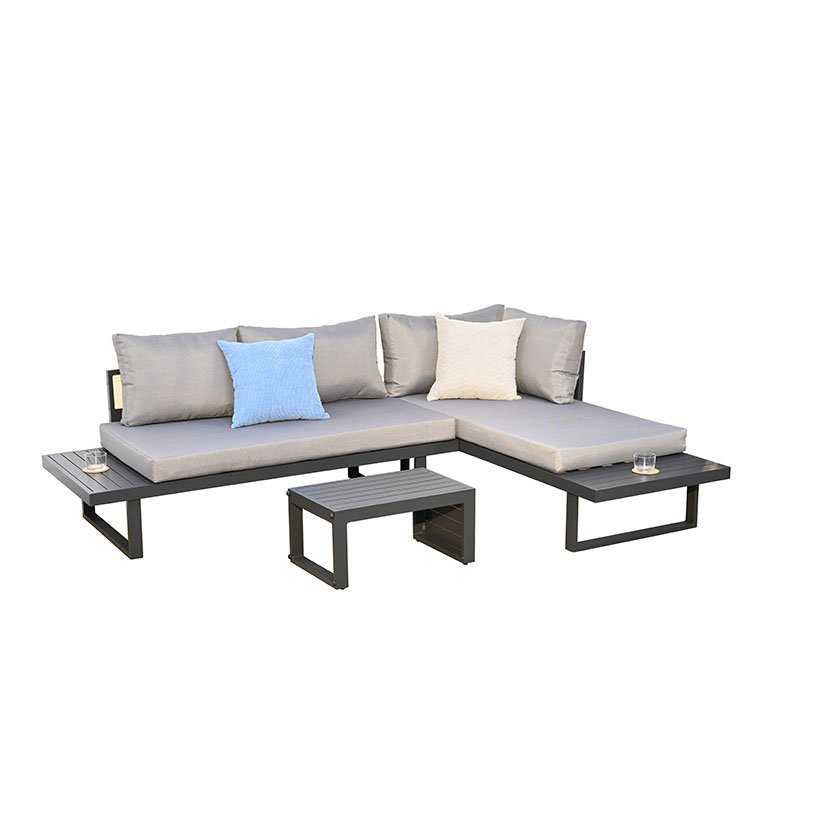 Stelton SOFA 2 Plazas + MESA Auxiliar 163X71X63 Cm 5X60X30 Cm mueble metal