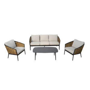 SET Jardin Baylor 4 Piezas 187X73X77 Cm 71X73X77 Cm mueble fibra