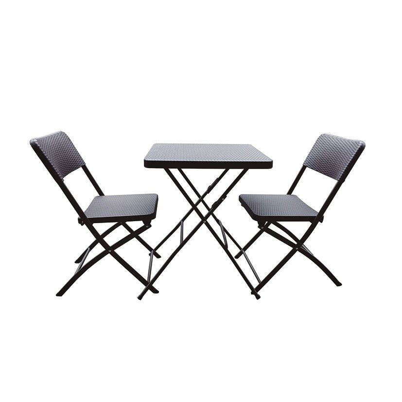 Conjunto MESA + 2 Sillas Plegable 60X60X74 Cm 54X44 mueble fibra